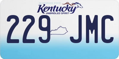 KY license plate 229JMC
