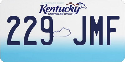 KY license plate 229JMF