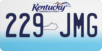 KY license plate 229JMG