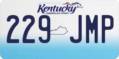 KY license plate 229JMP