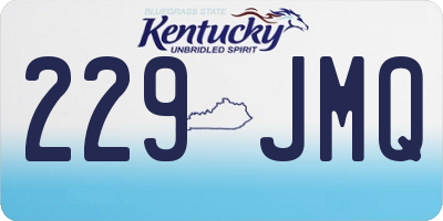 KY license plate 229JMQ