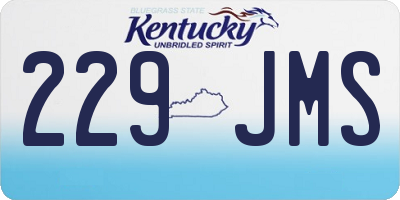 KY license plate 229JMS