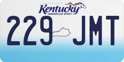 KY license plate 229JMT