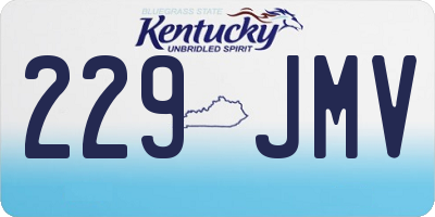 KY license plate 229JMV