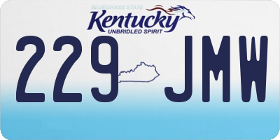 KY license plate 229JMW