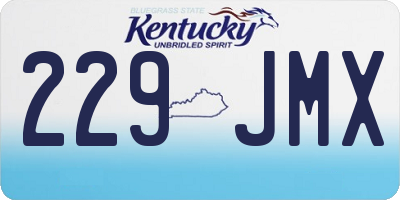 KY license plate 229JMX