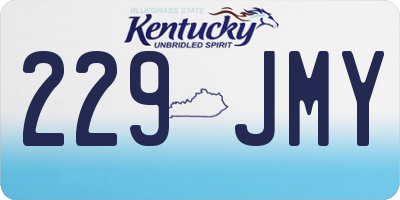 KY license plate 229JMY