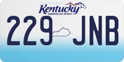 KY license plate 229JNB