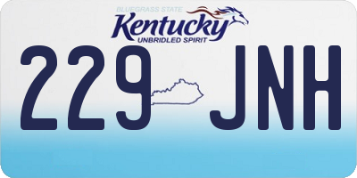 KY license plate 229JNH
