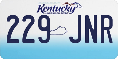 KY license plate 229JNR