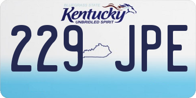KY license plate 229JPE