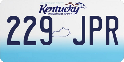 KY license plate 229JPR