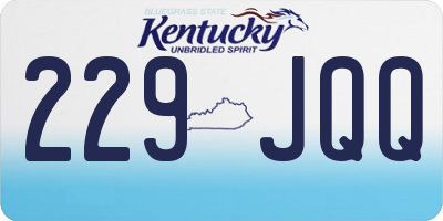 KY license plate 229JQQ