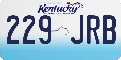 KY license plate 229JRB