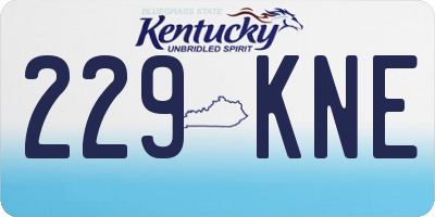 KY license plate 229KNE