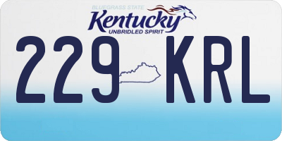 KY license plate 229KRL