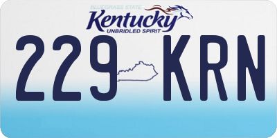 KY license plate 229KRN