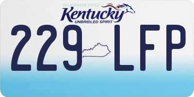 KY license plate 229LFP