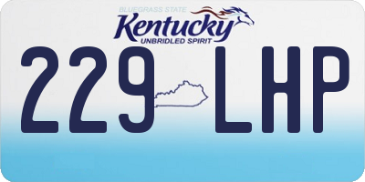 KY license plate 229LHP