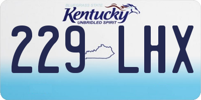 KY license plate 229LHX