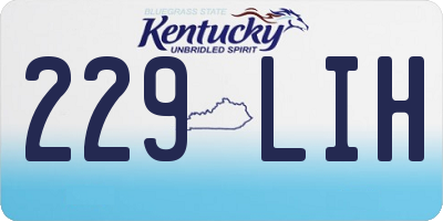 KY license plate 229LIH