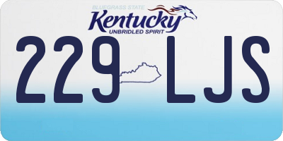 KY license plate 229LJS