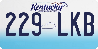 KY license plate 229LKB