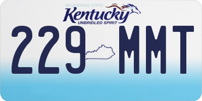 KY license plate 229MMT