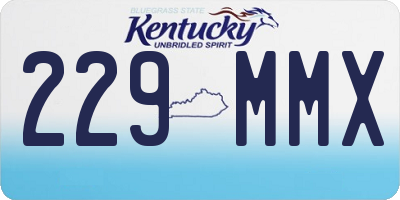 KY license plate 229MMX
