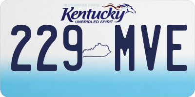KY license plate 229MVE
