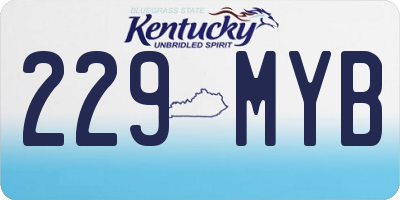 KY license plate 229MYB