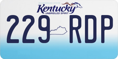 KY license plate 229RDP