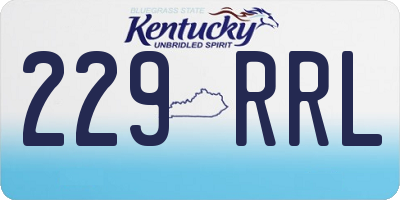 KY license plate 229RRL