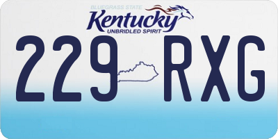 KY license plate 229RXG