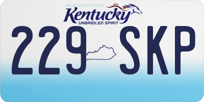 KY license plate 229SKP