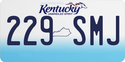 KY license plate 229SMJ