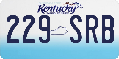 KY license plate 229SRB