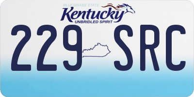 KY license plate 229SRC