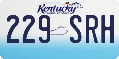 KY license plate 229SRH