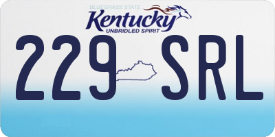 KY license plate 229SRL