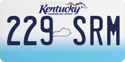 KY license plate 229SRM