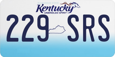 KY license plate 229SRS