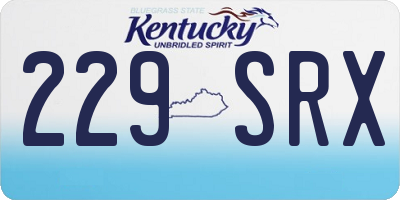 KY license plate 229SRX