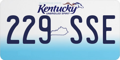 KY license plate 229SSE