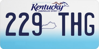 KY license plate 229THG