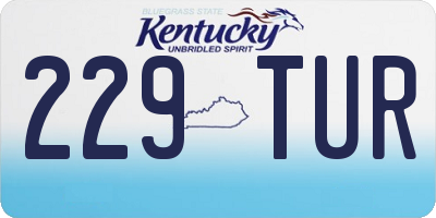 KY license plate 229TUR