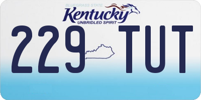 KY license plate 229TUT