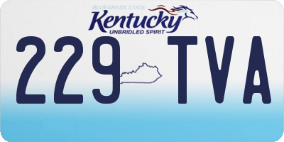 KY license plate 229TVA