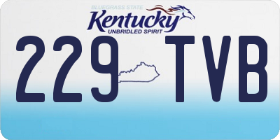 KY license plate 229TVB