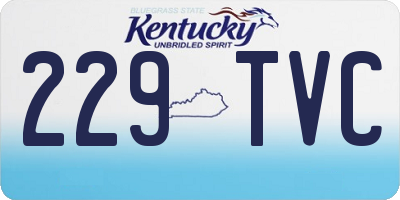 KY license plate 229TVC